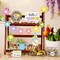 21 Pcs Spring Flower Tiered Tray Decor Set Hello Spring Wooden Table Sign Fresh Flower Gnome Tabletop Block Rustic Farmhouse Decor for Home Party Favor Kitchen Table Shelf